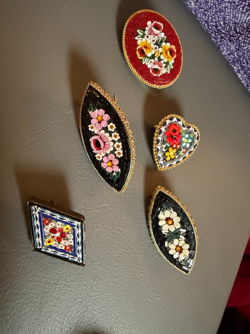 Antique PIns and Clip/Screw on Earrings